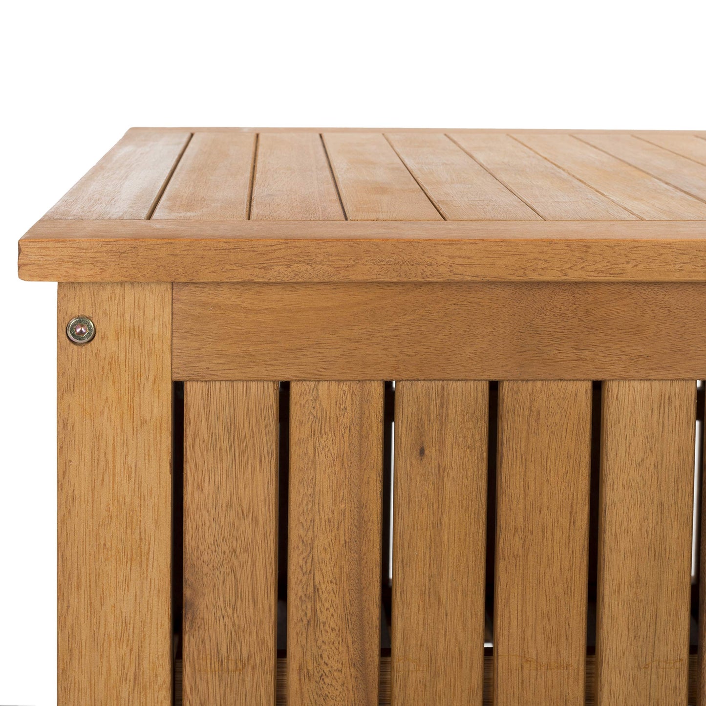 SAFAVIEH Outdoor - Abri Cushion Storage Box - Solid Wood - Coastal Resort Storage Bench Design - Ideal for Patio, Deck, Porch, Backyard, 18" W x 47" D x 19" H (PAT7037A)