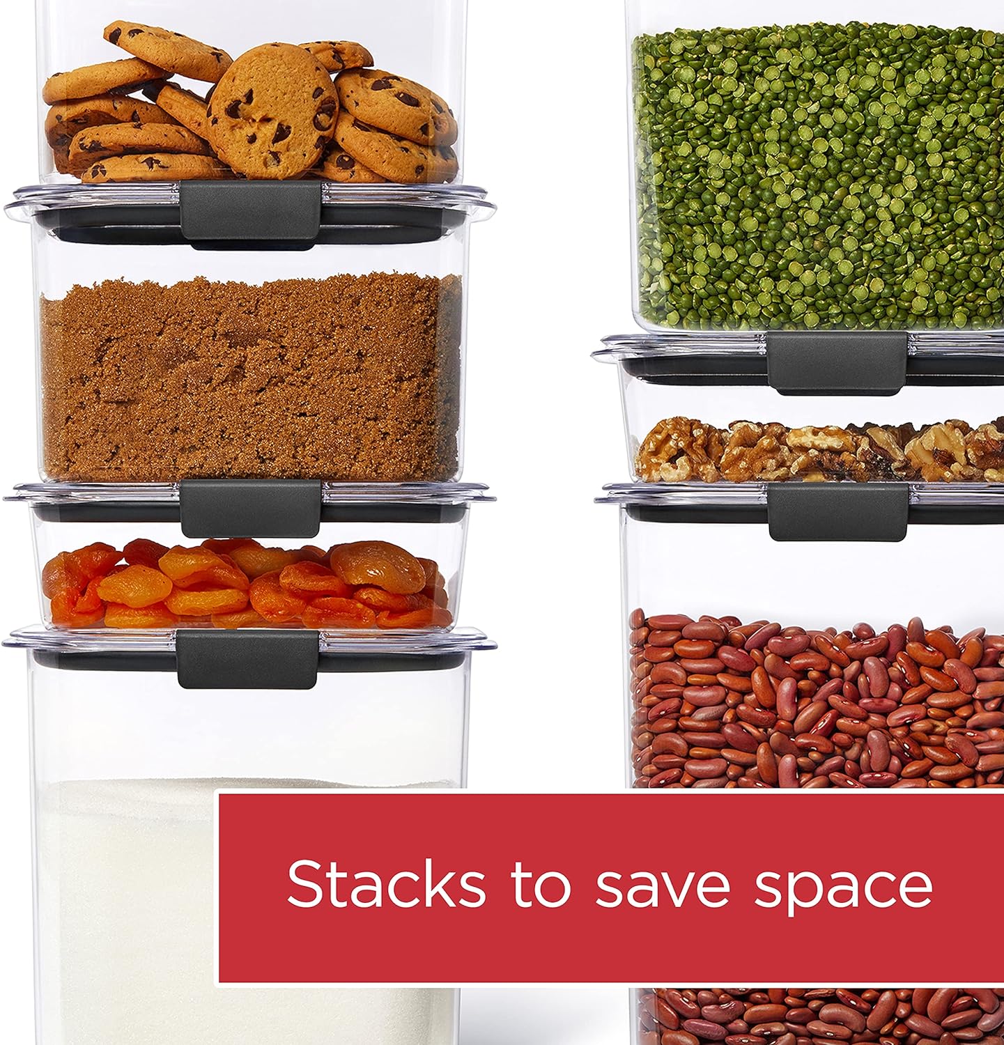 Rubbermaid Brilliance Food Storage Containers - Airtight, BPA-Free, Clear | Set of 4 (8 Pieces)
