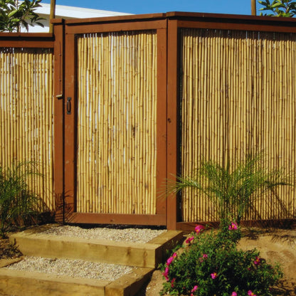 FOREVER BAMBOO Natural Bamboo Fencing Decorative Rolled Fence Panel 0.75 in D x 6 ft H x 8 ft L