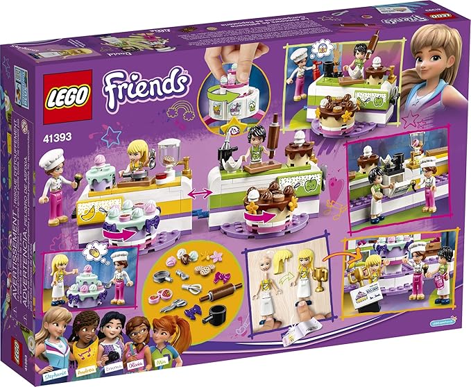 LEGO Friends Baking Competition 41393 Building Kit Set Baking Toy Featuring 3 Friends Characters and Toy Cakes (361 Pieces)
