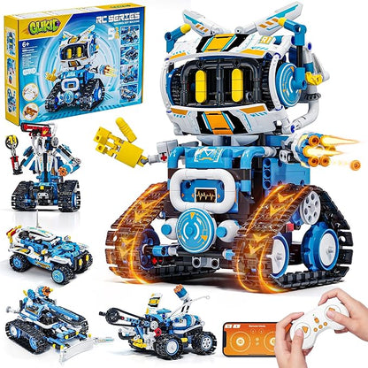 5 in 1 STEM Robotics Kit for Kids 8-12 APP &amp Remote Control Robot Building Kit Science Project Kit &amp STEM Toys for Ages 8-13 Gifts for 8 Year Old Boys Girls