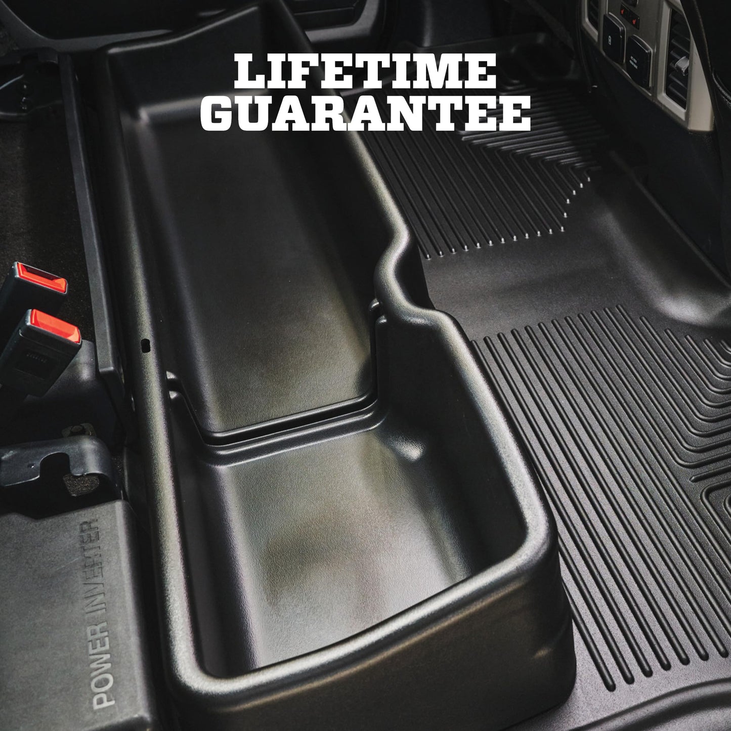 Husky Liners Gearbox Storage Systems | Fits 2015-20 Ford F-150 SuperCab Without subwoofer | Under Seat, 1-pc Black - 09291