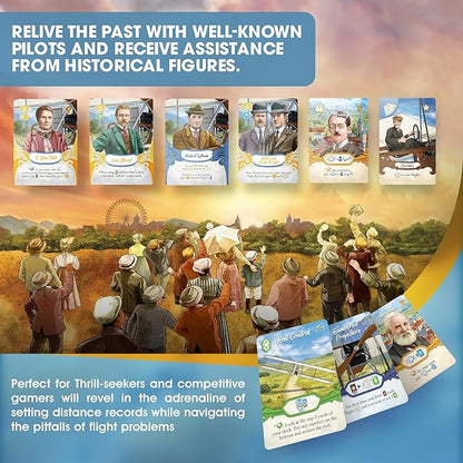 First In Flight: MENSA Award Winning Board Game About Historical Aviation - Strategy Board Game for Teens Adults and Heavy Gamers - A Flight-Themed Adventure Card Game for Airplane Enthusiasts