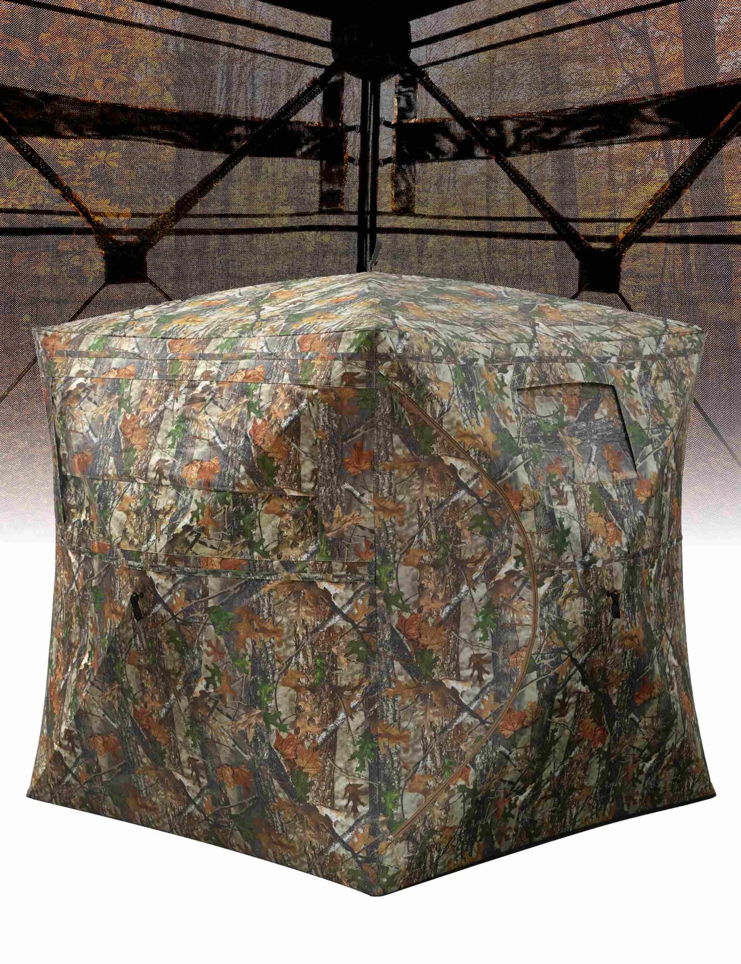 GarveeLife Portable Pop-Up Hunting Blind - 270° See-Through Windows & Silent Door, Waterproof Lightweight Camouflage Tent for Deer Turkey Hunting