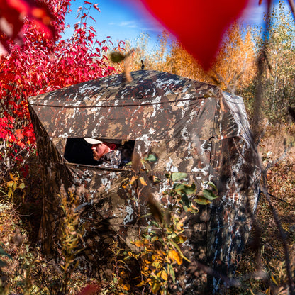 Barronett Blinds® Ace 250, Portable Hunting Blind, Large Pop-Up Hub Blind, Panoramic Shooting Windows, Lightweight, Crater™ Harvest, 75” x 75” x 67”, AC250CH