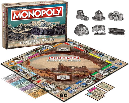 Monopoly National Parks 2020 Edition | Featuring Over 60 National Parks from Across The United States | Iconic Locations Such as Yellowstone Yosemite Grand Canyon and More | Licensed Monopoly Game