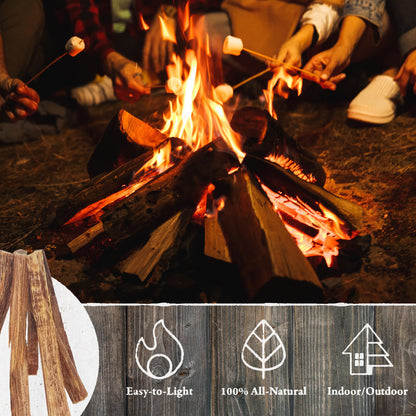 Fatwood Fire Starter Sticks 25-lb Box 2-Pack - Indoor or Outdoor 100% All Natural Pine Fire Starters for Campfires, Fireplace, Firepit, Wood Stove, or BBQ Grill - Kindling Wood Firewood by Pure Garden