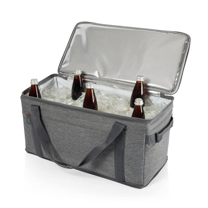 PICNIC TIME NHL Minnesota Wild 64 Can Collapsible Cooler, Large Insulated Soft Cooler Bag, Portable Beach Cooler with Shoulder Strap, (Heathered Gray)