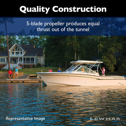 Lewmar 110TT Boat Thruster Kit 1.5 W, Single 5-Blade Propeller, 1.5kW 2.0 HP 12-Volt Motor with Joystick Control, 7-Meter Cable, Thrust Tunnel, Fuse and Holder