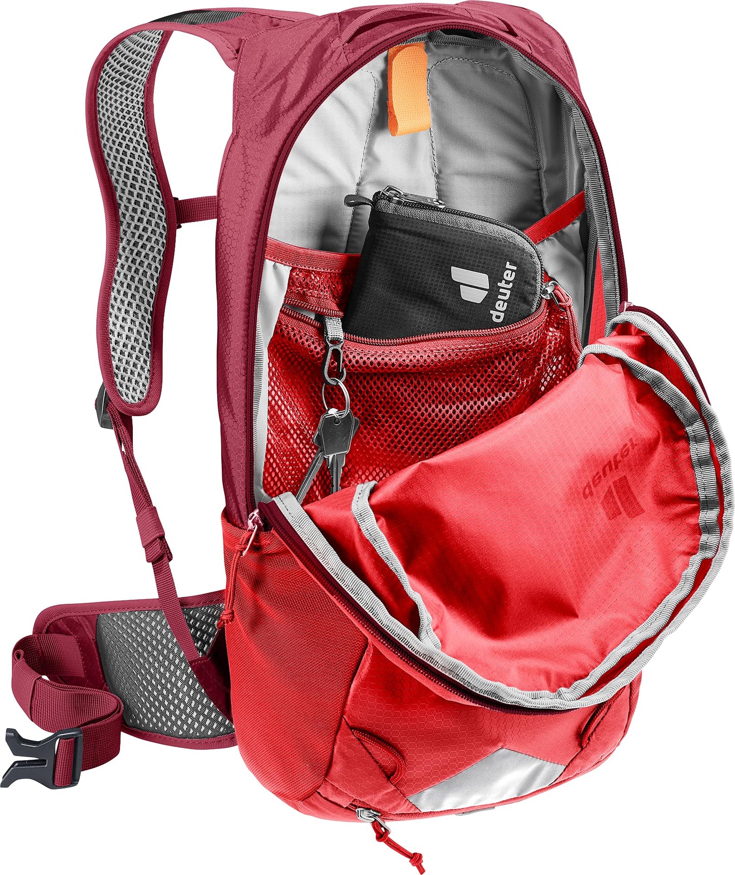Deuter Unisex Race 12L Hydro Backpack for Mountain Biking, 12 Liters - Cherry-Masala