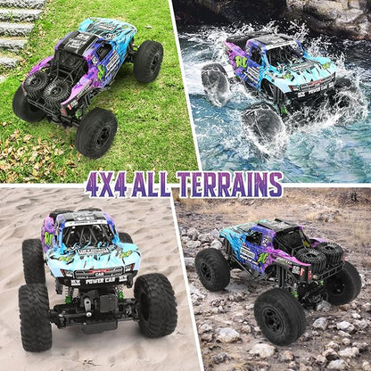 Remote Control Truck1:12 4x4 Offroad Waterproof RC Trucks Large Amphibious Remote Control CarDual Motors Crawler Vehicle Monster Toys with 2 Rechargeable Batteries Best Gift for Kids Adults