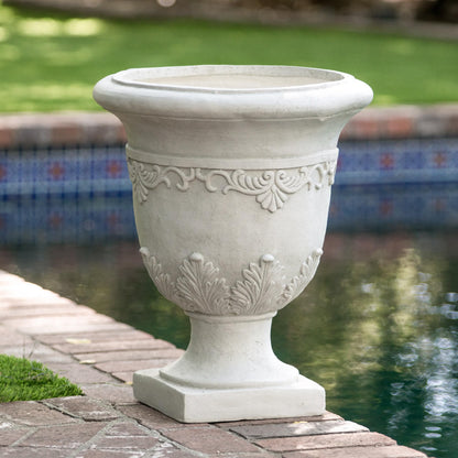 Merax Moroccan Urn Planter, 20-inch Handmade Indoor Outdoor Plant Pot for Garden, Patio, and Living Room, Classic Large Decorative Flower Pot