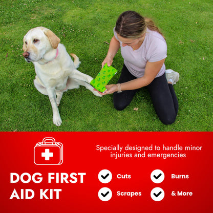 PetVet Medic Cat & Dog First Aid Kit - Dog Emergency Kit, Health Supplies & Wound Care -with Thermometer, Bandages for Wounds - Essentials, Travel Bag (Medium)
