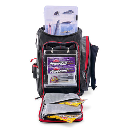 Ugly Stik Deluxe 3700 Tackle Backpack, Durable and Comfortable Fishing Tackle Backpack, Made with Heavy-Duty 1680 Denier Fabric, Integrated Bait-File Storage System and Insulated Cooler Pocket