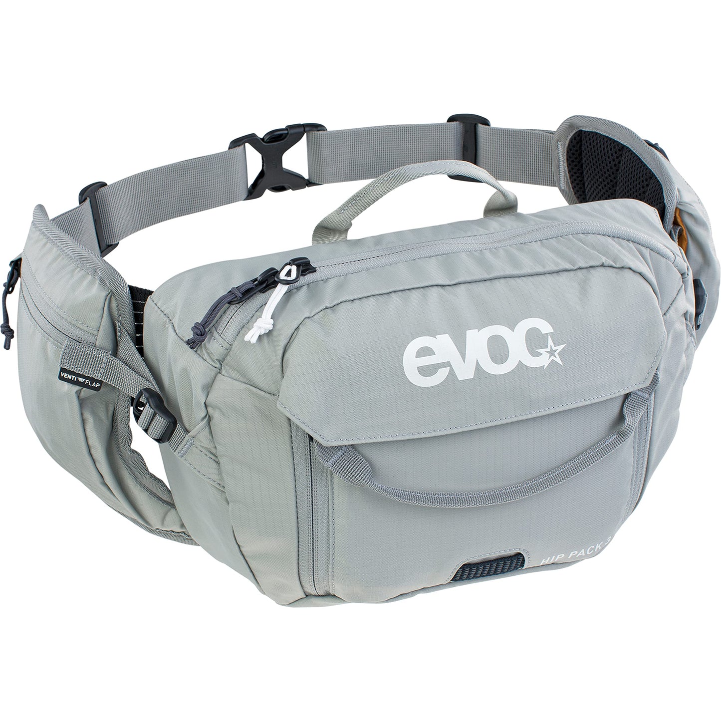 EVOC Unisex's Hip Pack, 28 x 18 x 8 cm, Stone Grey, incl. 1,5l hydration bladder, HIP PACK 3