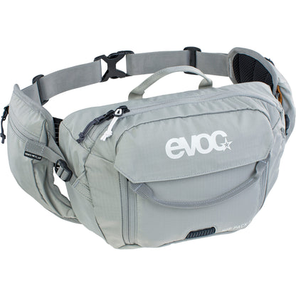 EVOC Unisex's Hip Pack, 28 x 18 x 8 cm, Stone Grey, incl. 1,5l hydration bladder, HIP PACK 3