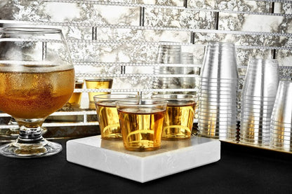 100 Count Shot Glasses Premium Clear Hard Plastic 1oz Disposable Cups, Ideal for Jello Shots, Wine Tasting, Condiments, Sauce, Dipping, Samples