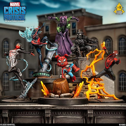 Asmodee Marvel: Crisis Protocol Silk Spider-Ham &amp Spider-Man Noir Character Pack - Tabletop Superhero Game Ages 14+ 2 Players 90 Min Playtime