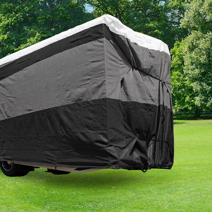 Camco ULTRAGuard Supreme RV Cover - Fits 37-40ft Class A Campers - Shelter Your RV from The Elements - Near Custom Fit Camper Cover Features Covered Air Vents & Rear Cinching Straps (56108)