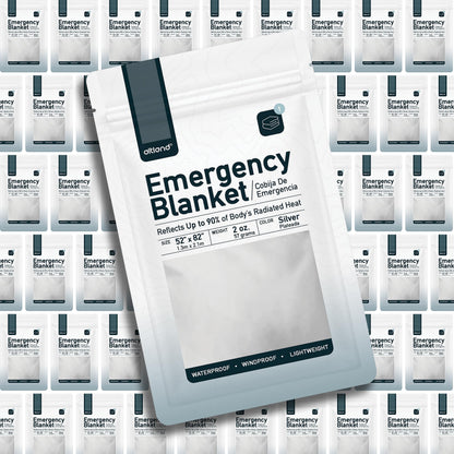Altland 250 Pack of Emergency Blankets - Heat Reflective Blankets for Winter Survival Kits, Disaster Preparedness, Cold Weather Camping, and Homeless Care Packages