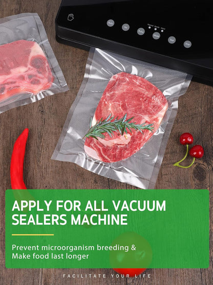 Syntus Vacuum Sealer Bags - Commercial Grade Food Storage Rolls | 2 Pack: 11" x 20' & 8" x 20'