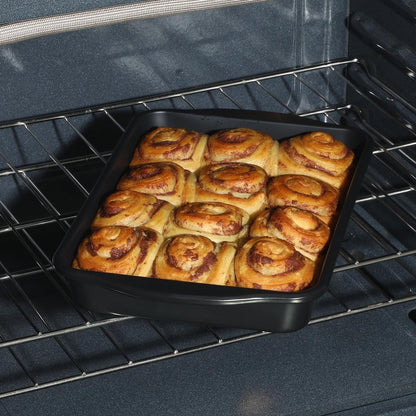 Oster Teston 13 x 9 Inch Rectangular Baking Pan, Nonstick Carbon Steel Cake Pan, Matte Black, PFAS-Free, Oven-Safe, Easy Clean Bakeware