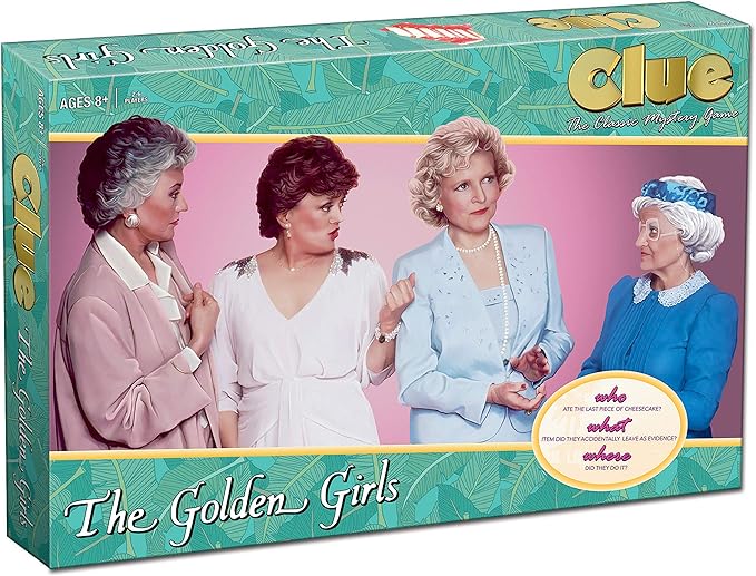 Clue The Golden Girls Board Game | Golden Girls TV Show Themed Game | Solve The Mystery of Who Ate The Lastpiece of Cheesecake |Officially Licensed Golden Girls Merchandise | Themed Clue Mystery Game
