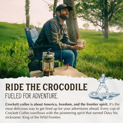 Crockett Light Roast Ground Coffee – Smooth Light Roast Ground Coffee with Bright Flavor, Crisp Finish & Gentle Strength – Perfect for Clean Brewing, Mellow Energy & Daily Coffee Drinks