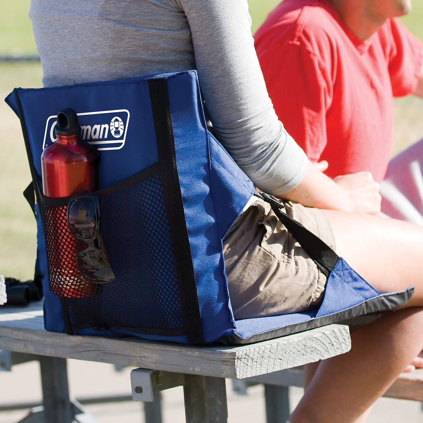 Coleman Portable Stadium Seat | Bleacher Cushion with Backrest | Lightweight Padded Seat Cushion