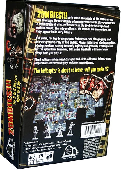 Twilight Creations Zombies Third Edition - Zombie Survival Board Game - for 2-6 Players Ages 15+
