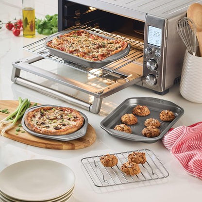 Circulon Total Bakeware Nonstick Pizza Pan Set - 4-Piece Toaster Oven Baking Essentials