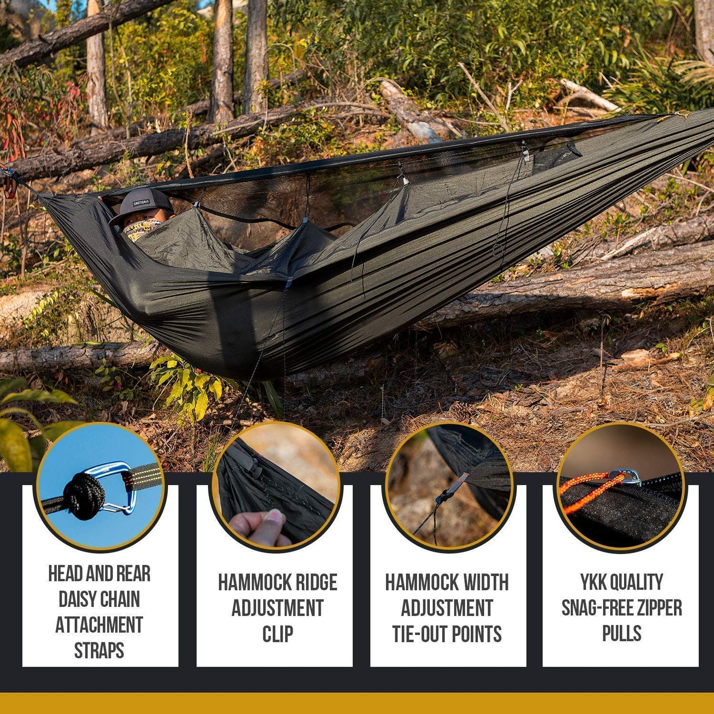 OneTigris KOMPOUND Camping Hammock + Bulwark Camping Tarp
