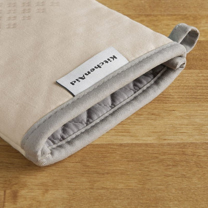 KitchenAid Asteroid Oven Mitt Set, 7"x12.5", Milkshake Tan, 2 Piece