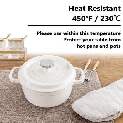 Home Brilliant Linen Placemats Set of 4 Heat Resistant Dining Table Cloth Place Mats Kitchen Table Mats Placemats Table Decor, Natural Linen