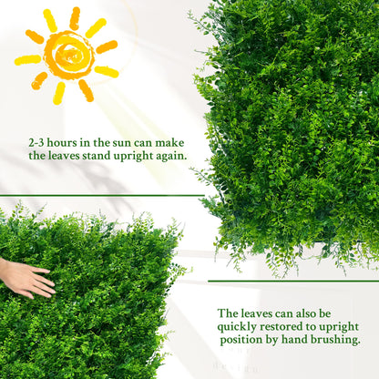 ODTORY Artificial Plants Hedge Wall Panels：40x120 Inch (33.5 sqft) UV-Anti Greenery Boxwood Fence Privacy Screen, Faux Ivy Grass Wall with Fake Leaves for Indoor Outdoor Background Covering