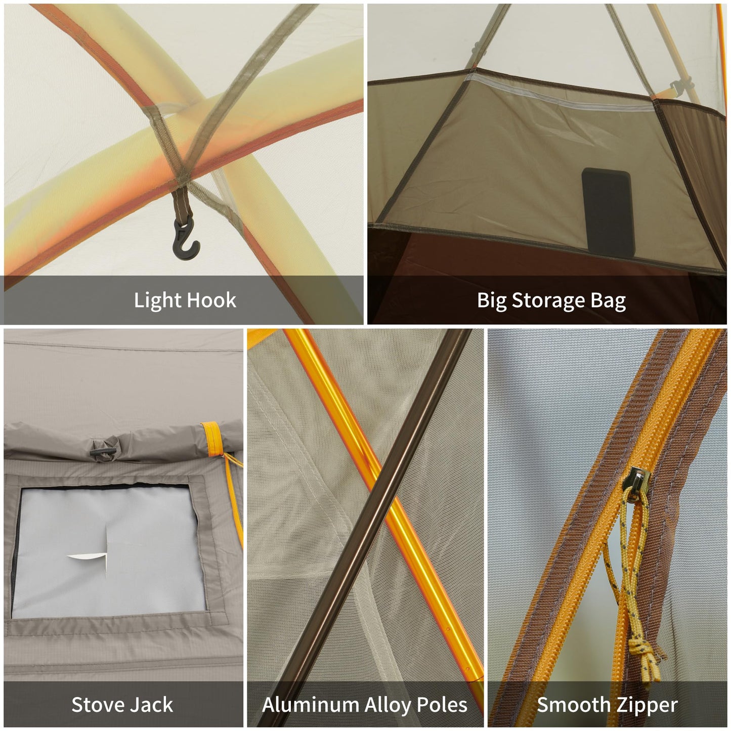 Naturehike KOTA 4/6/8 Person Camping Tent, Double Layer Waterproof 4 Person 6 Person 8 Person Tents for Camping, Large and Tall Family Tent with Vestibules Porch