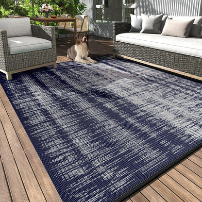MontVoo Outdoor Rug Waterproof 9x18ft Outdoor Patio Rug Mat Reversible Plastic Straw Outside Rug Carpet Outdoor Rugs for RV Camping Picnic Beach Balcony Porch Deck