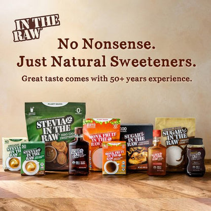 In the Raw Sugar and Stevia Sweetener Bundle – 200 Turbinado Packets + 200 Stevia Packets (2 Piece Set)