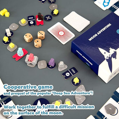 Oink Games Moon Adventure Ages 10+ | 2-5 Players | 40 Minute Playing Time | Cooperative Board Game