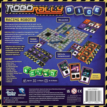Renegade Game Studios Robo Rally Dice Board Game - Robot Racing Strategy Competitive Multiplayer 2-4 Players 30-45 Min