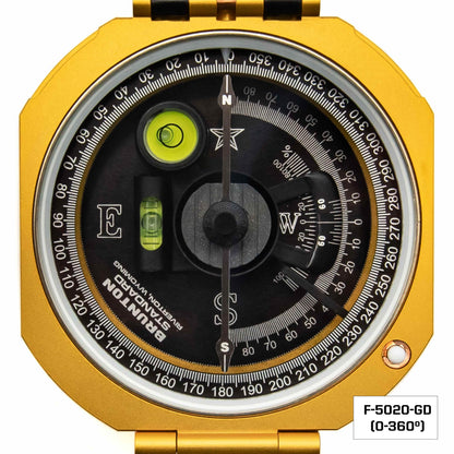 Brunton Standard Transit Azimuth Gold + Map Multi-Tool Card, Professional Geology & Field Mapping Bundle