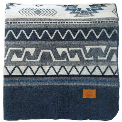 Off the Grid Inca Aztec Throw Blanket | Southwest Indian Navajo Boho Style | Native Woven Western Cover for Camping, Bedding, Couch