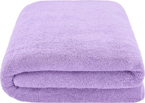 Cotton Paradise 100% Cotton Oversized Bath Sheet - Extra Large Turkish Towel, Lilac 40x80 Inches