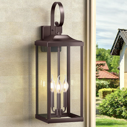 Yolsunes 24in Outdoor Wall Light, 3-Light Waterproof Sconce, Oil Rubbed Bronze, Metal, 1-Pack, Model 49214758-5b2e-450c