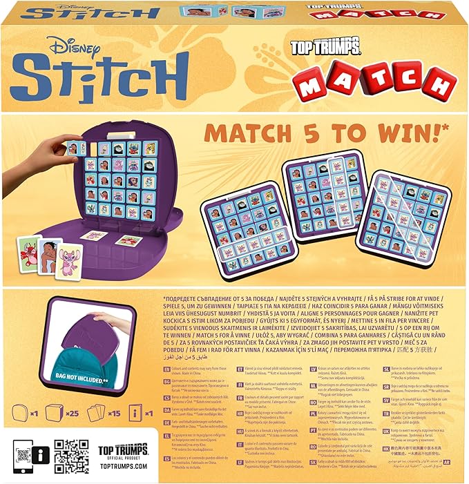 Top Trumps Match Game Lilo &amp Stitch - Family Board Games for Kids and Adults - Matching and Memory for Two Player Kids Game - Memories and Learning Fun Time for 4 and up