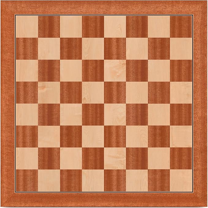 A&ampA 17.25 Professional Wooden Chess Board with Storage Bag/Mahogany &amp Maple Inlaid / 1.75 Squares w/o Notation