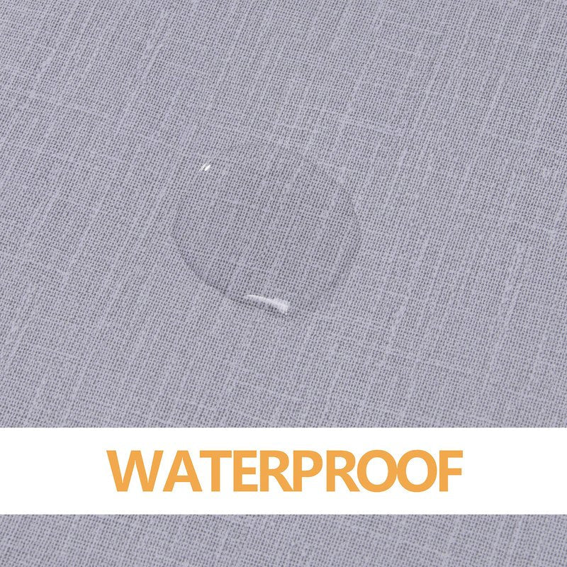 sancua 100% Waterproof Rectangle PVC Tablecloth - 60 x 60 Inch - Oil Proof Spill Proof Vinyl Table Cloth, Wipe Clean Table Cover for Dining Tables, Buffet Parties and Camping, Grey