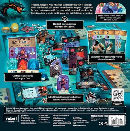 Dungeon Legends Board Game - Cooperative Card-Based Adventure in The Avel Universe! Immersive Fantasy Strategy Game for Kids &amp Adults Ages 10+ 1-4 Players 60-90 Min Playtime Made by Rebel Stud