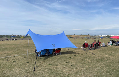 Neso Sidelines Grande Sports Tent - Lightweight and Portable Sun Shelter and Shade Tent for Outdoor Activities - Patented Reinforced Corners - UPF 50+ - 7ft Tall, 11 x 4.5 ft - Periwinkle Blue