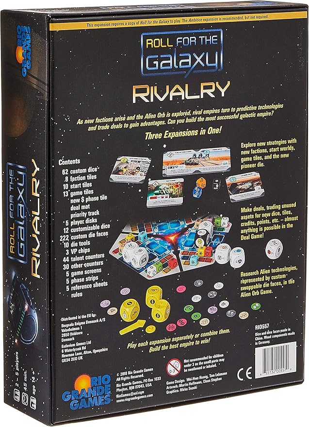 Rio Grande Games Roll for the Galaxy Expansion: Rivalry Board Game 2-5 Players
